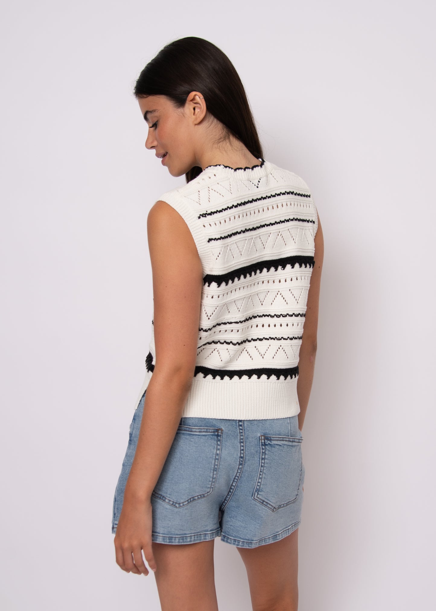 Clara Sleeveless Crewneck Vest