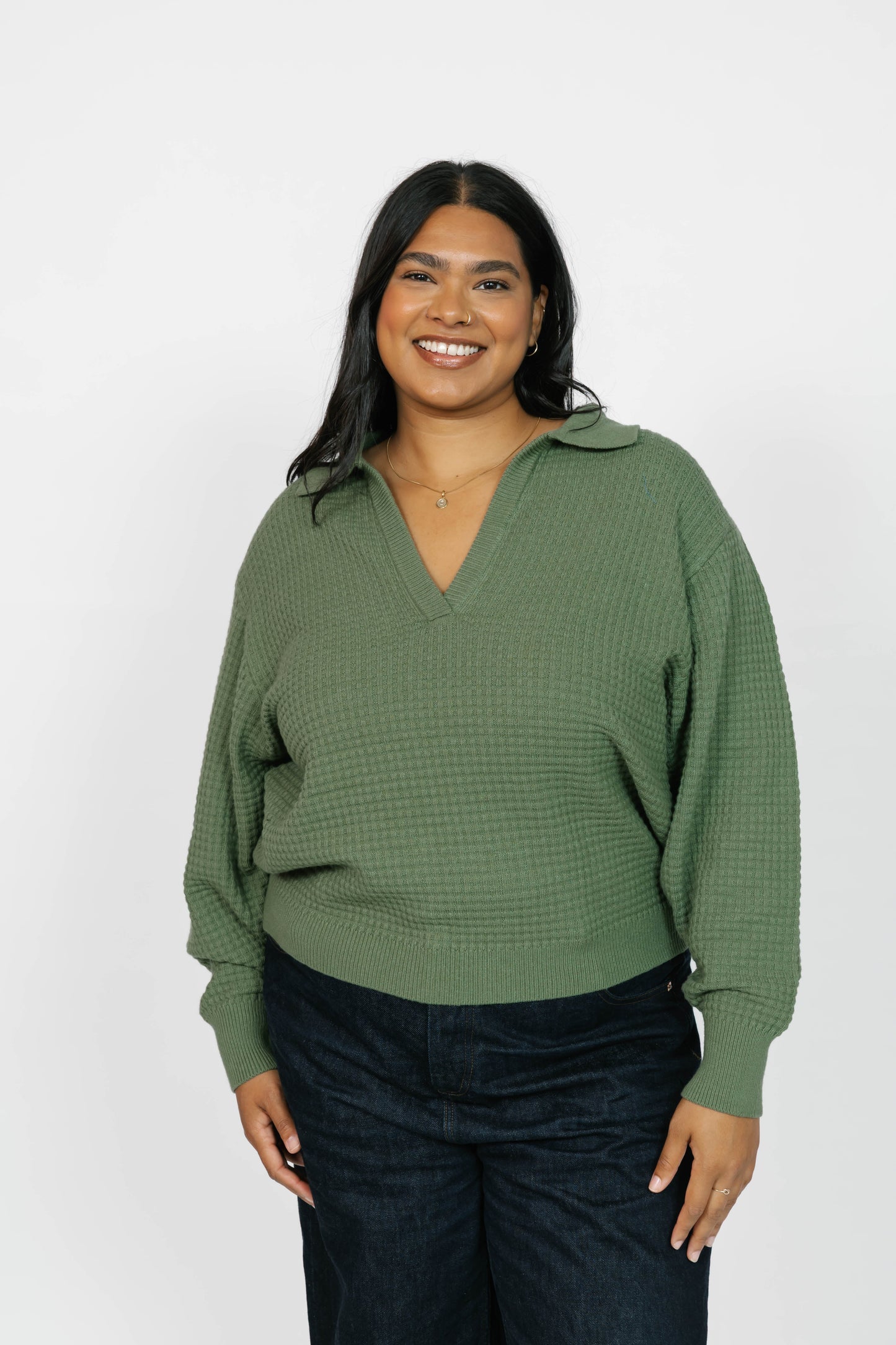 Megan Waffle Sweater