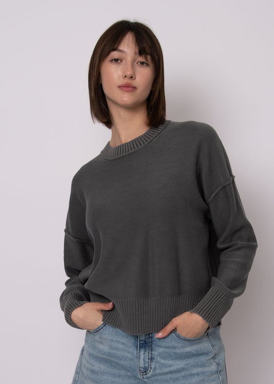 Nelkin Crew Neck Sweater - Falcon Grey