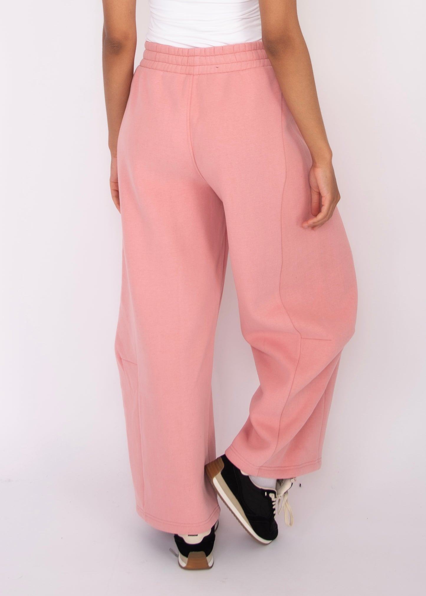 Beata Fleece Barrel Pant - Palm Pink