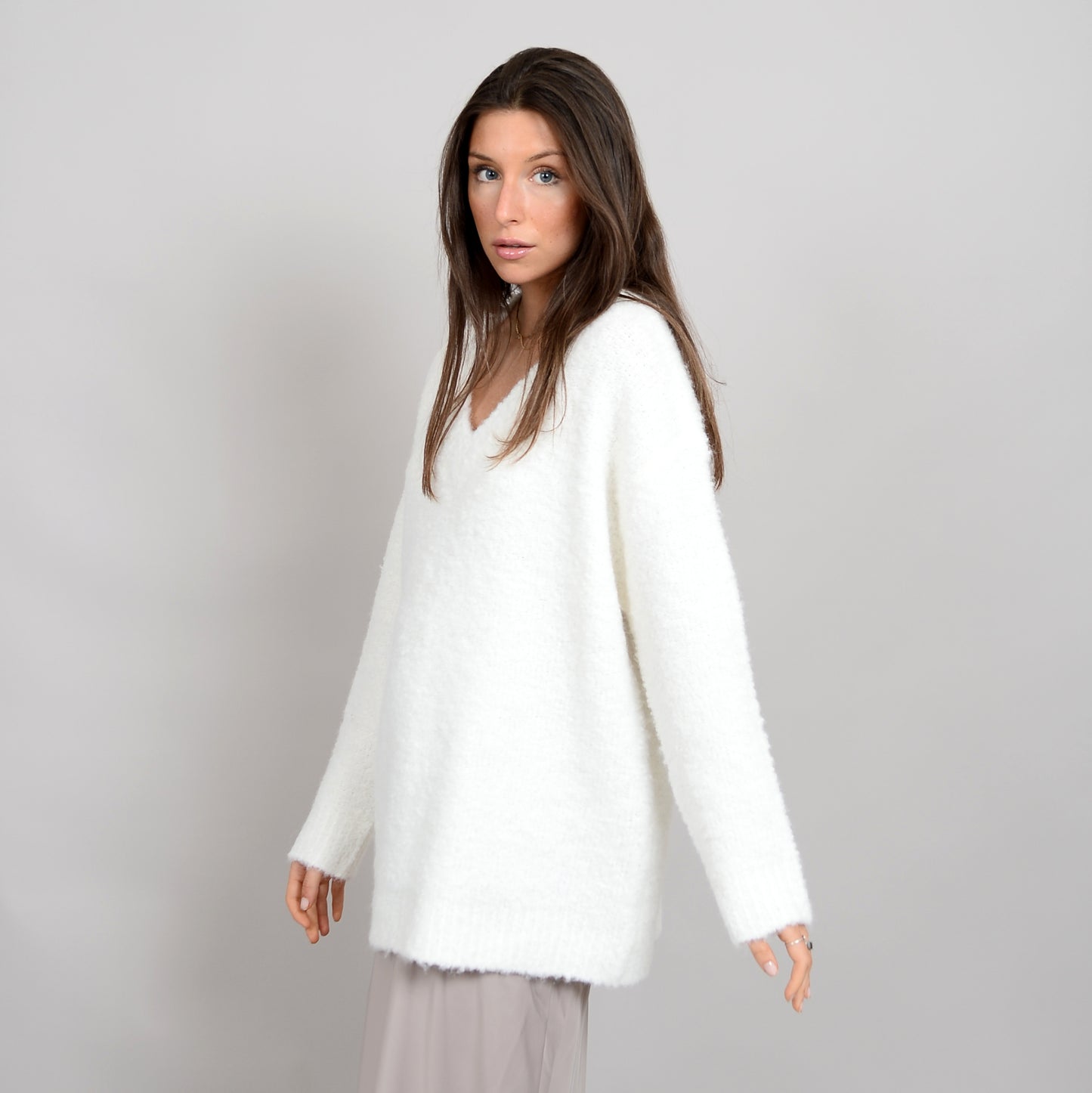 Kennedy Pullover Knit Sweater - Winter White