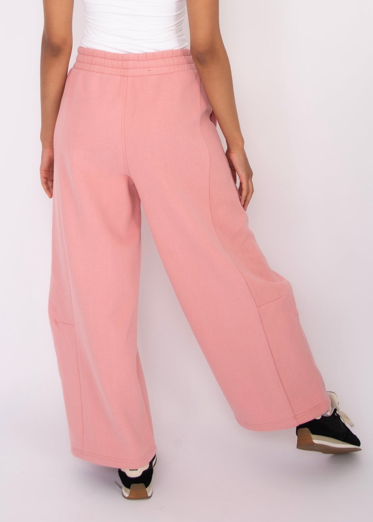 Beata Fleece Barrel Pant - Palm Pink