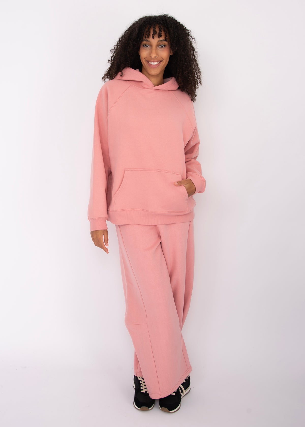 Hilla Fleece Oversized Hoodie - Palm Pink