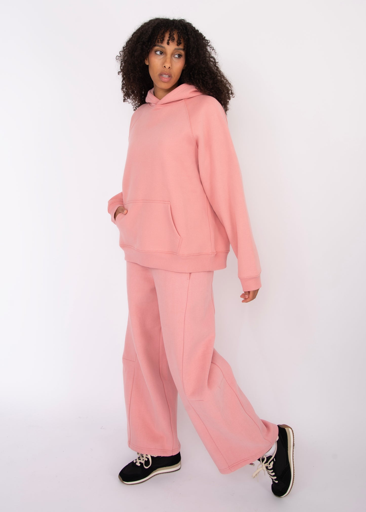 Beata Fleece Barrel Pant - Palm Pink