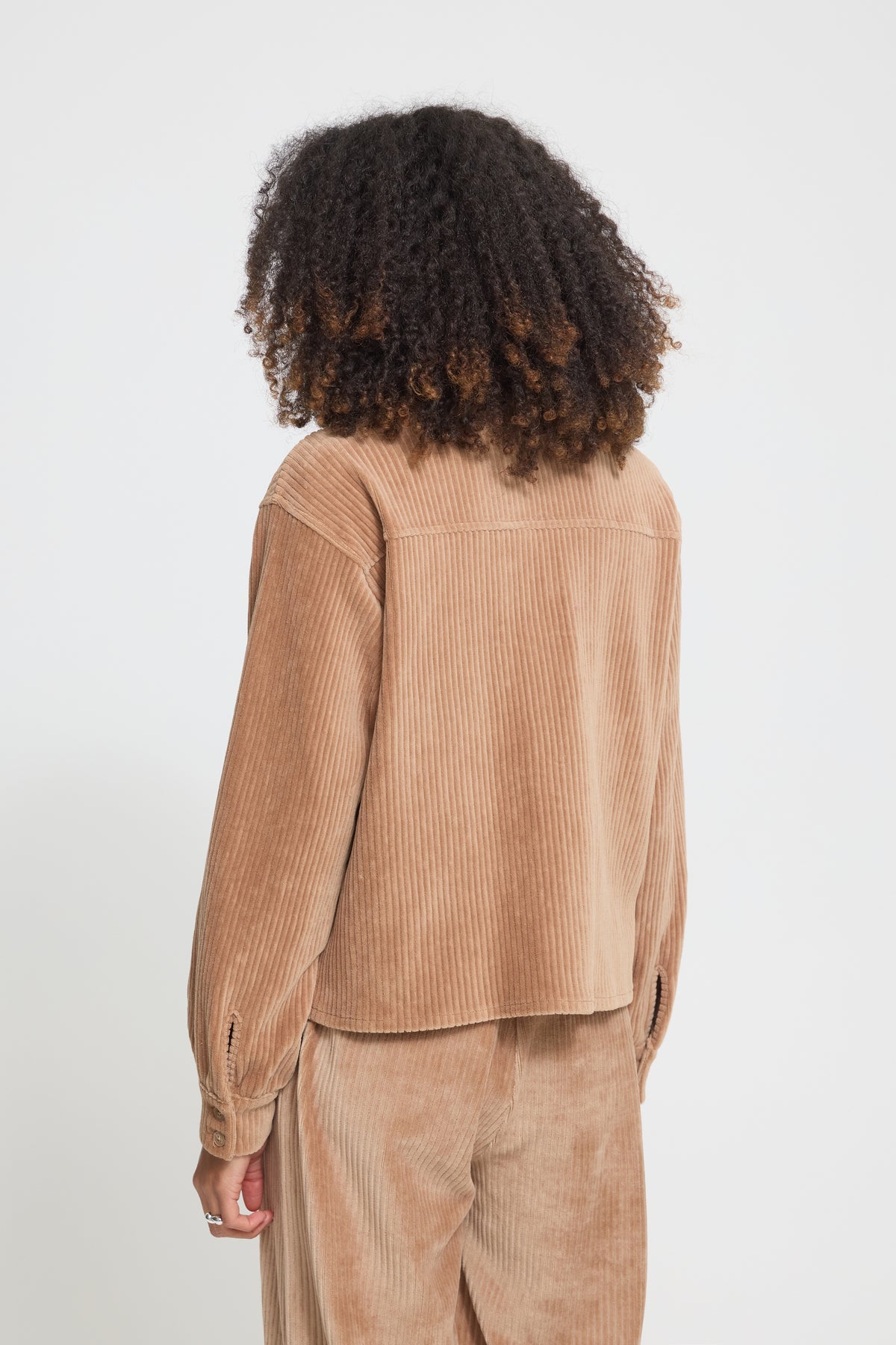 IHtamary Corduroy Button-up Shirt - Toasted Coconut