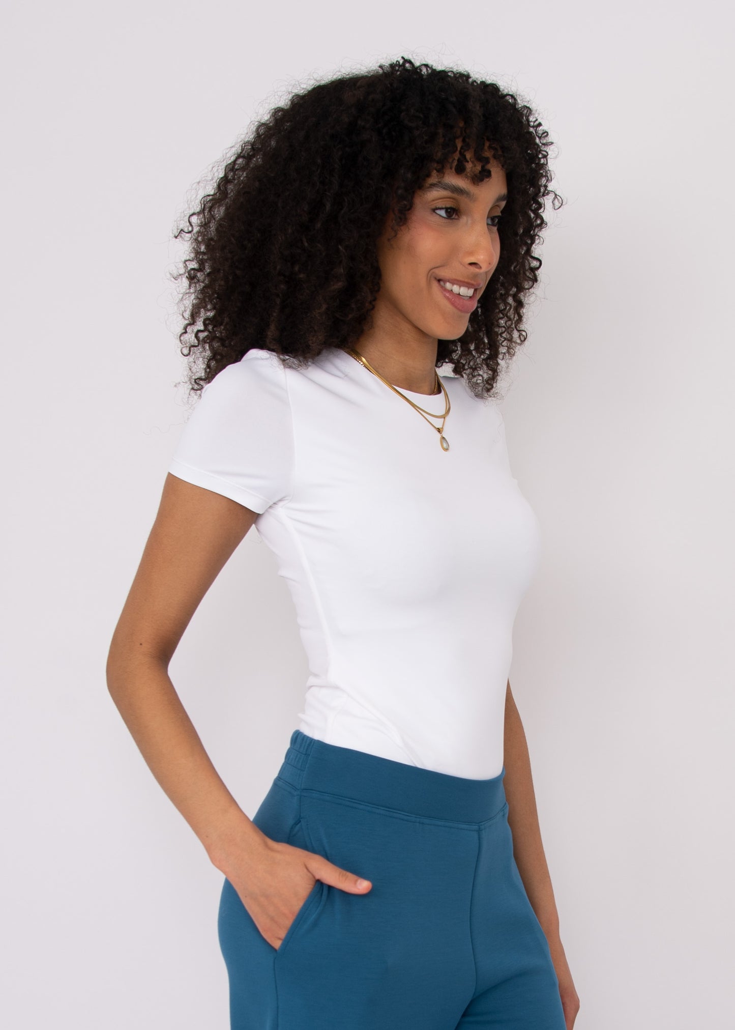 Roxi Second Skin Tee - White