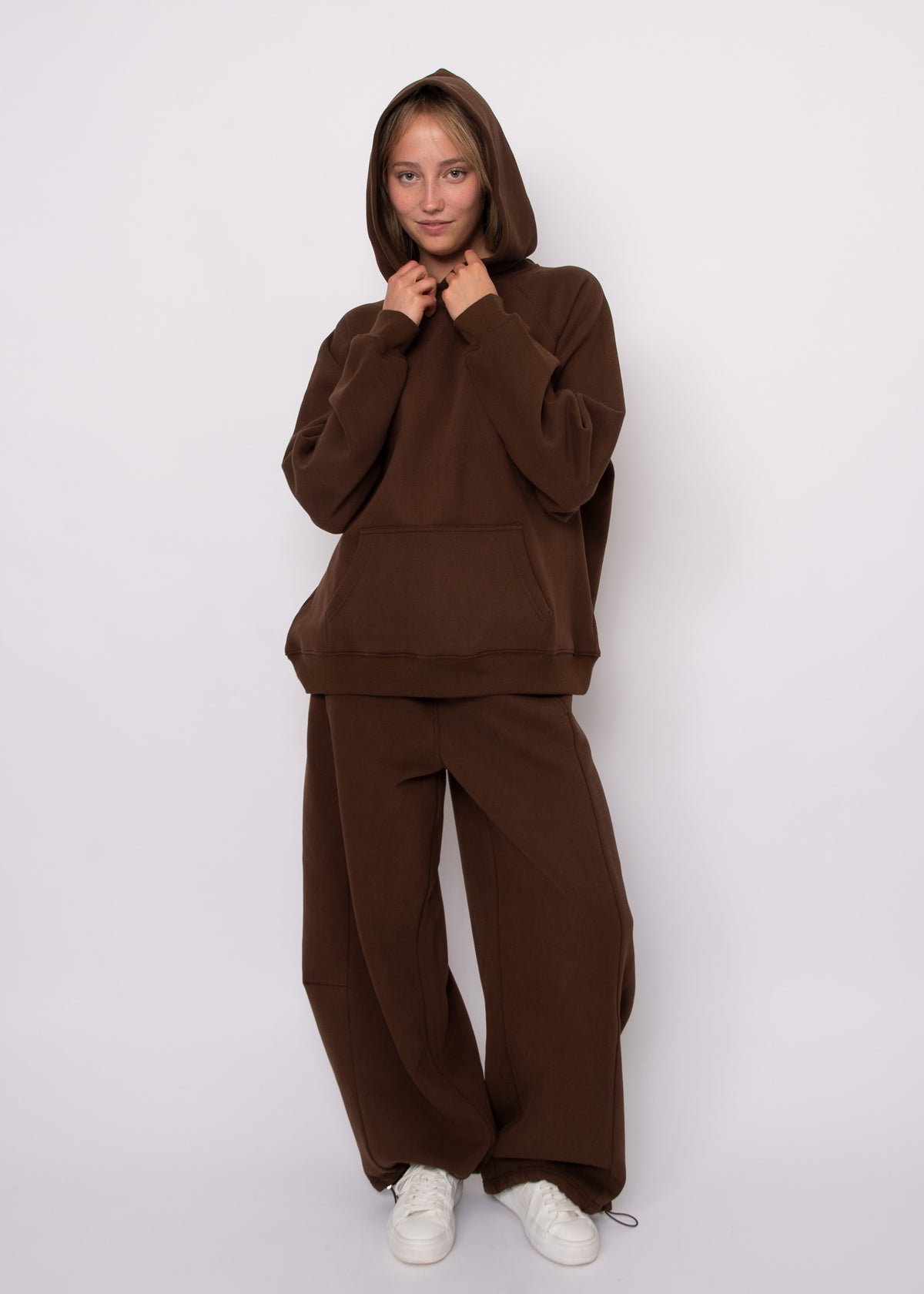 Hilla Fleece Oversized Hoodie - Mahogany