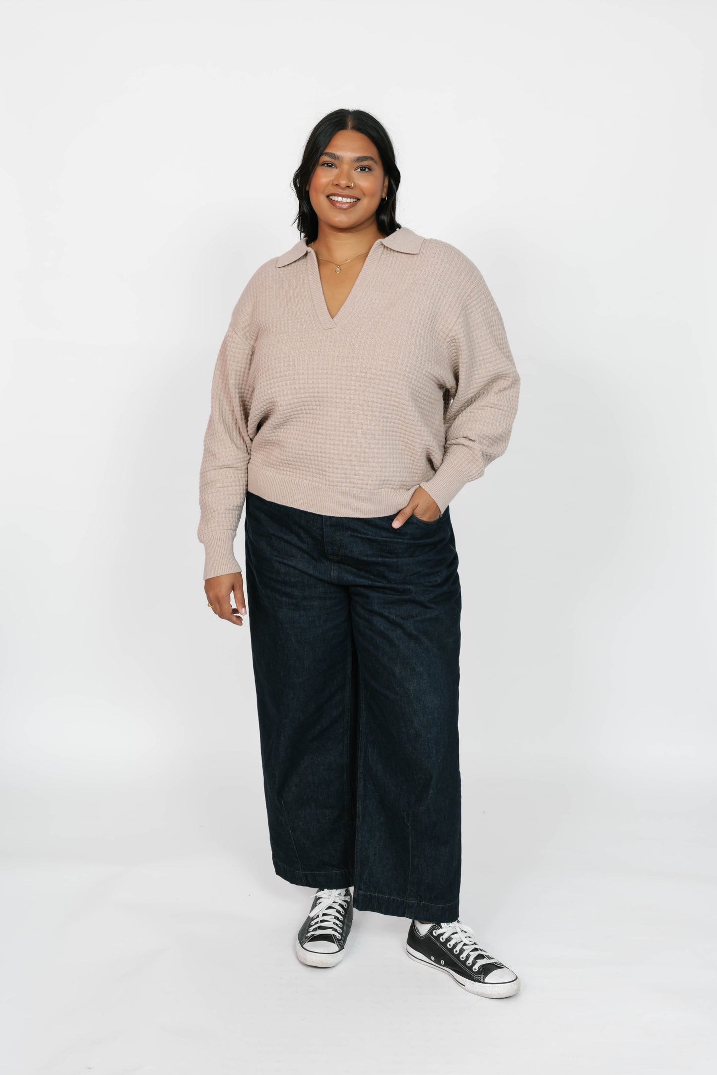 Megan Waffle Sweater