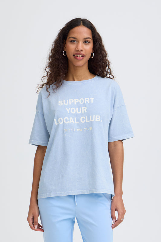 IHNOMANDY Oversized Graphic Tee - Powder Blue