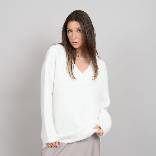 Kennedy Pullover Knit Sweater - Winter White