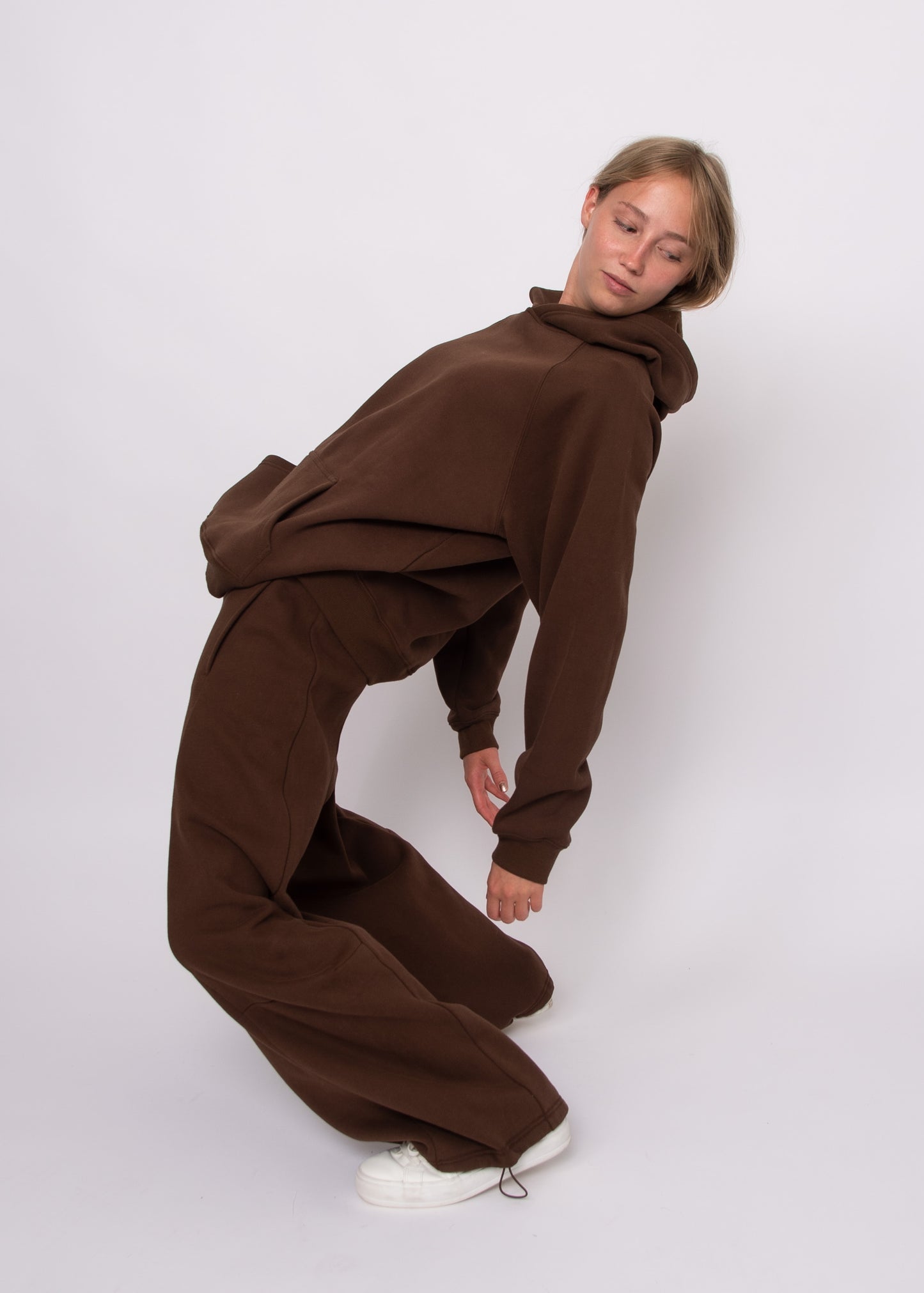 Hilla Fleece Oversized Hoodie - Mahogany