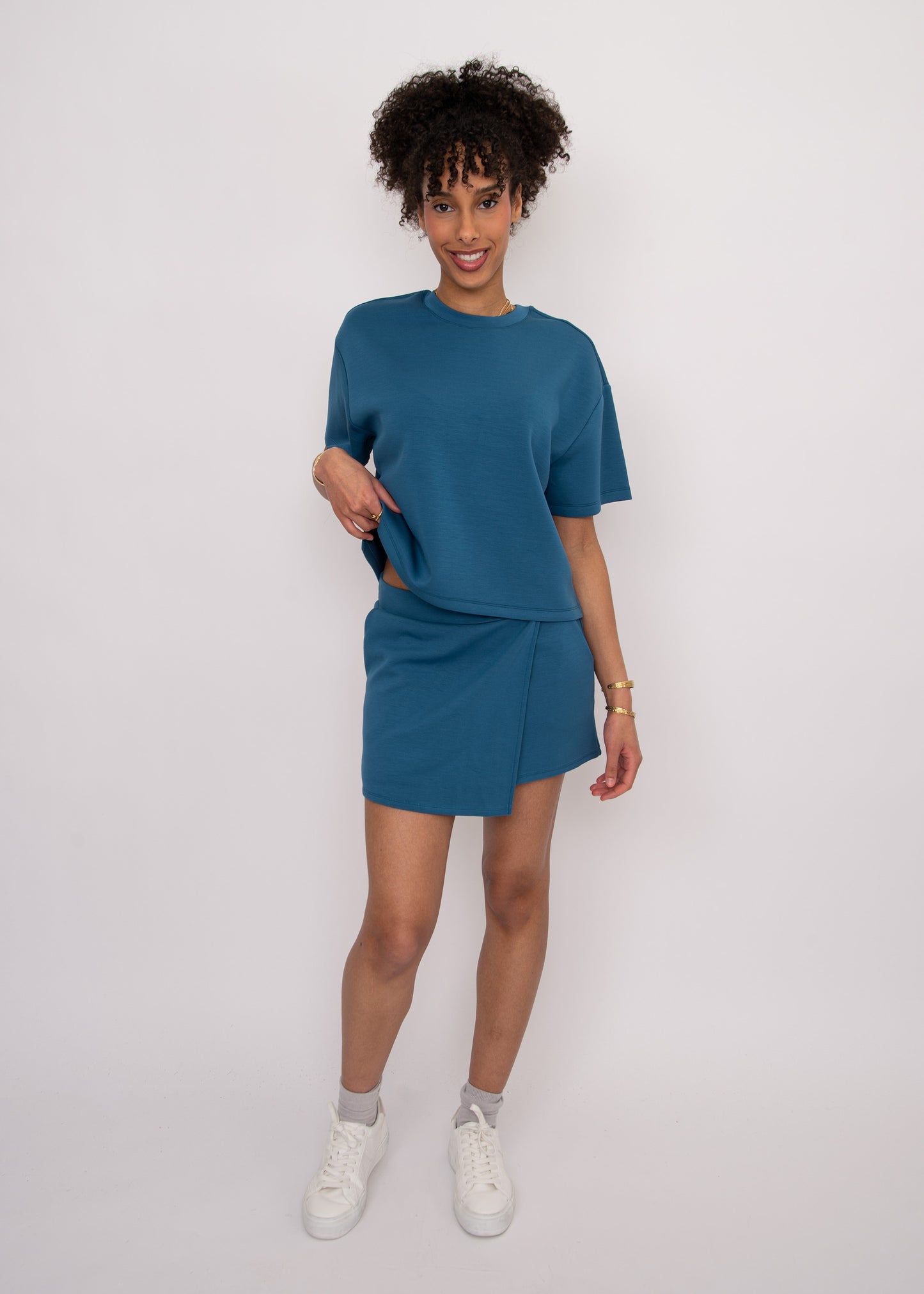 Starry Soft Knit Skort - Border Blue