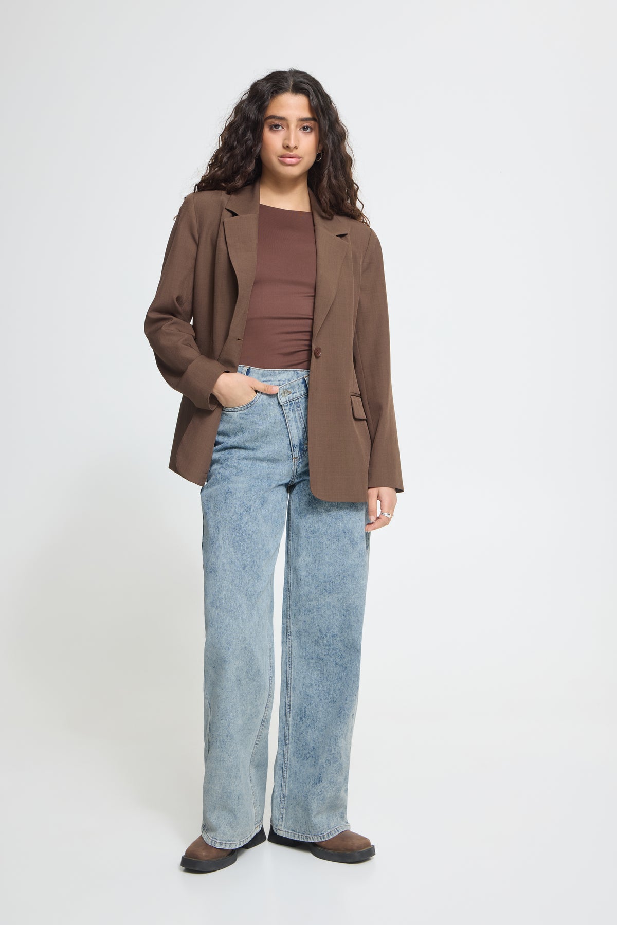IHmandy Crossover Wide Leg Jeans