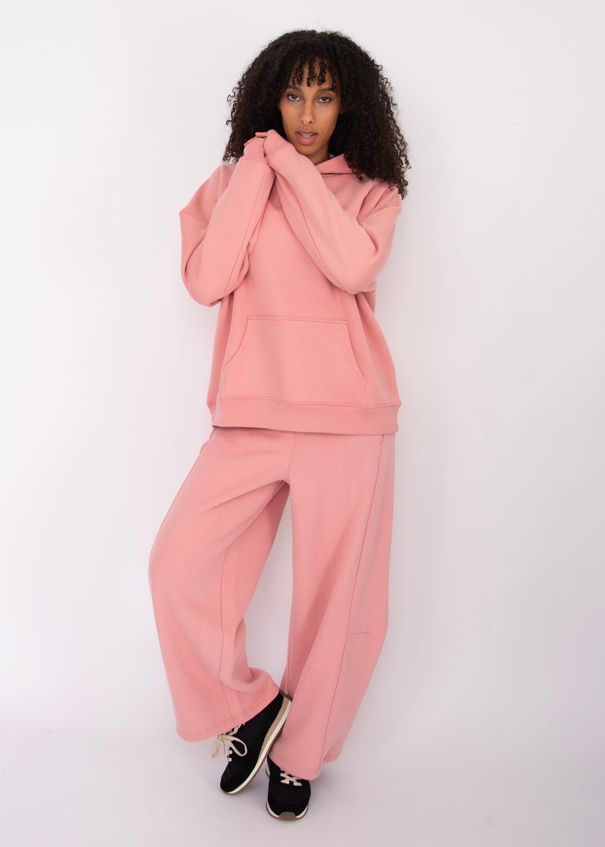 Hilla Fleece Oversized Hoodie - Palm Pink